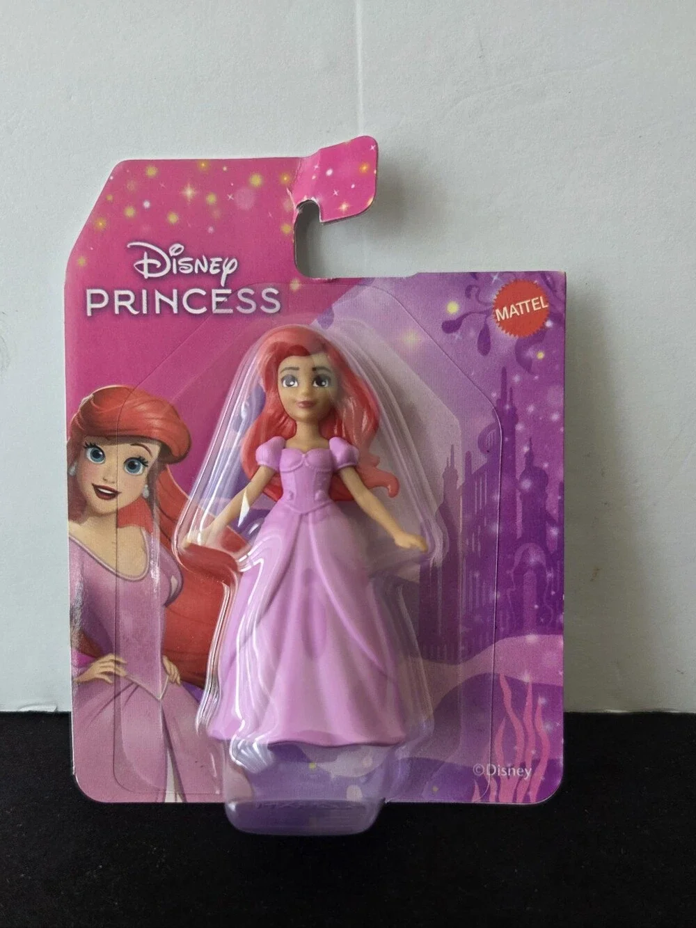 NIB Disney Princess Ariel Pink Dress Mini Figure Mattel 2.75